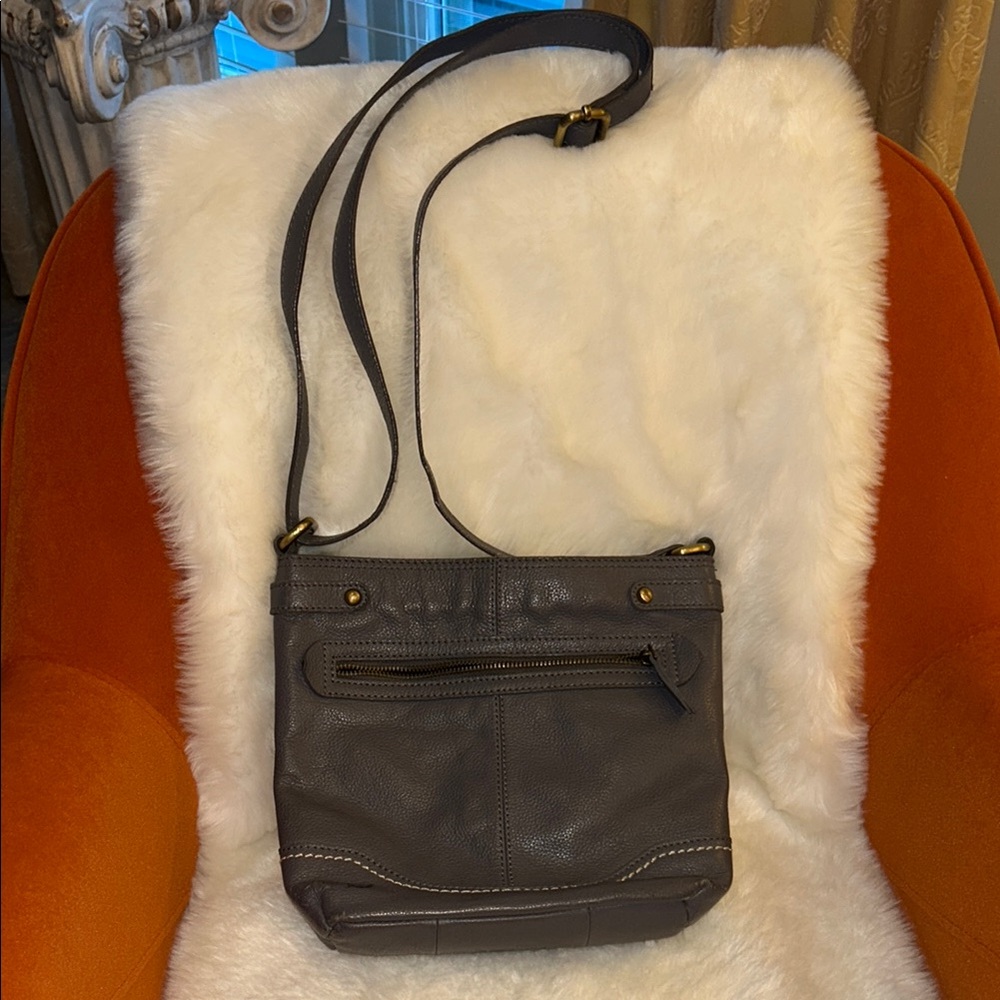 Born Gray Crossbody Bag with Adjustable Strap